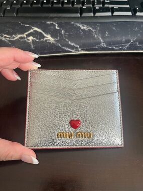 Miu Miu Silver Card Holder